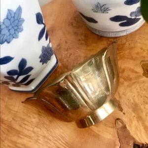 Vintage solid brass tulip bowl